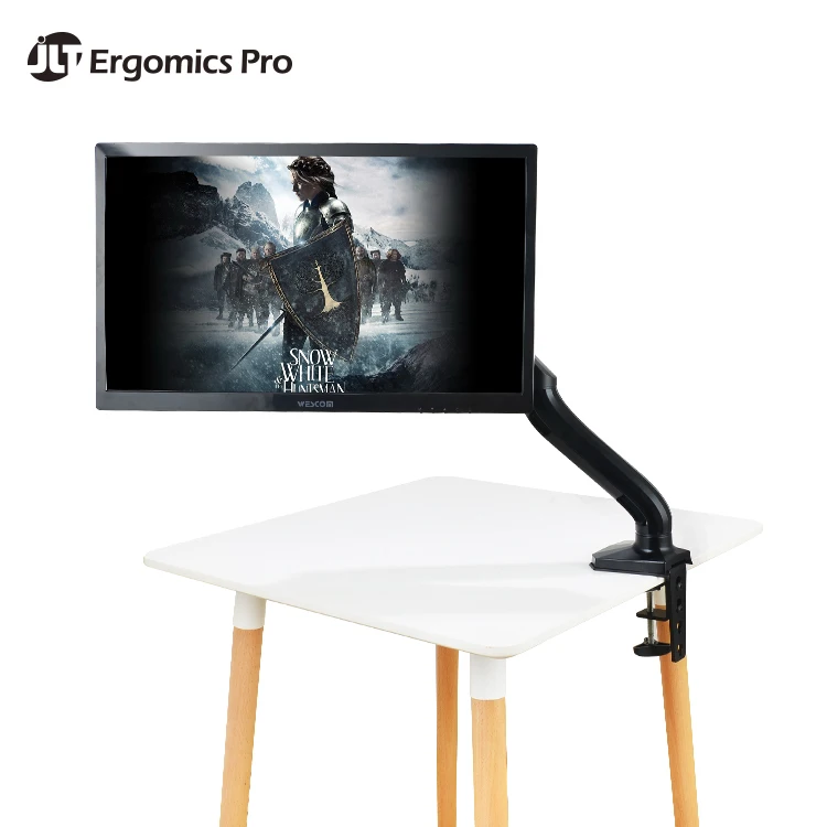 Gas Spring Aluminum Ergonomic Single LCD Monitor Desk Mount Stand