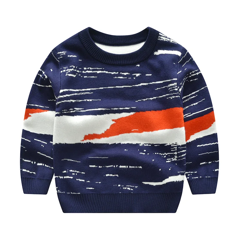 
Autumn children graffiti cartoon kids ugly baby boy sweater knitting machine designs 