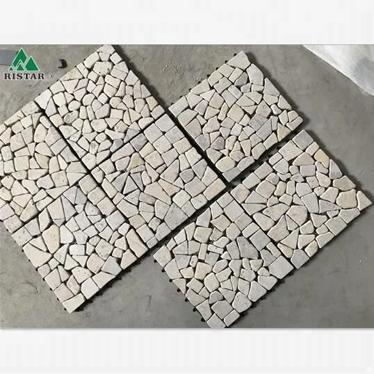 Limestone interlocking deck floor tiles
