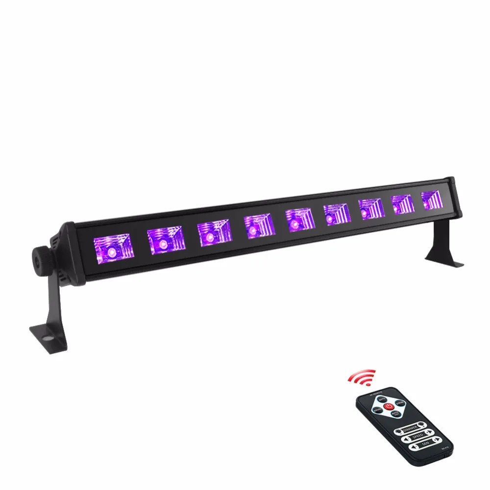 
3 Вт X 9 LED черный свет бар с удаленного алюминиевый корпус для Neon партия  (1100010614547)