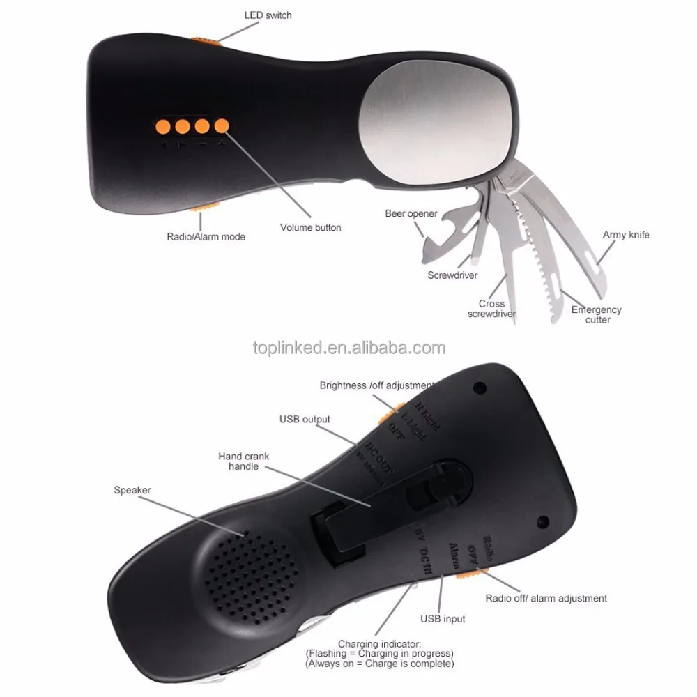 Funny Flashlight Useful Rechargeable Kids Children Self Defensive LED Torch Flashlight Multi-Function Use Safe Tool Portable