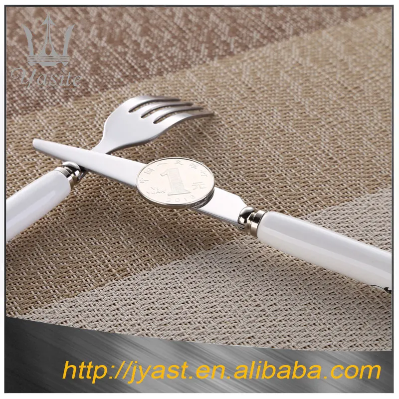 Graceful Pitchfork With Ceramic Handle Inox Stainless Steel Fruit Fork Knife