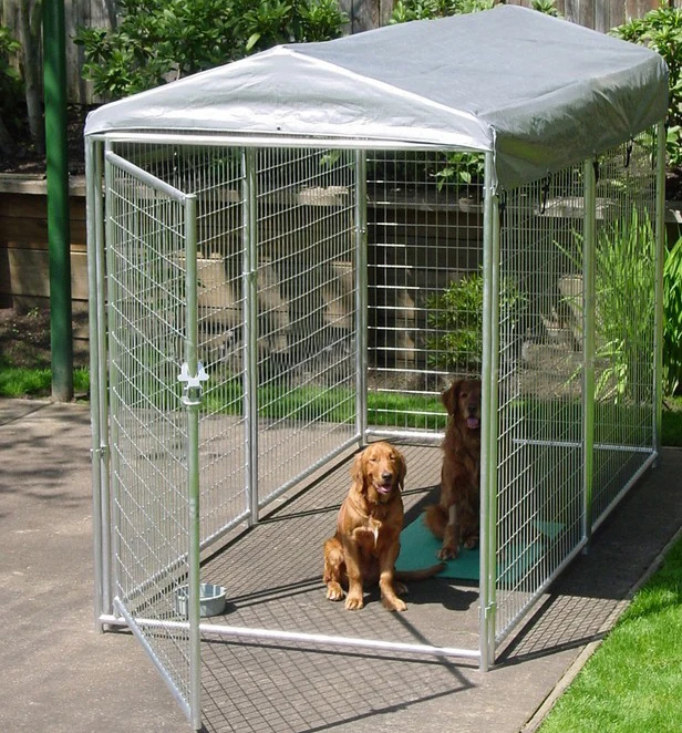 Best selling dog house, galvanized wire mesh outdoor dog kennel cages & crates supplied by factory