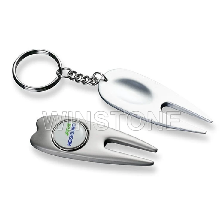 Popular Golf Gifts Personalized Portable Golf Ball Marker & Golf Pitch Repairer Key Chain