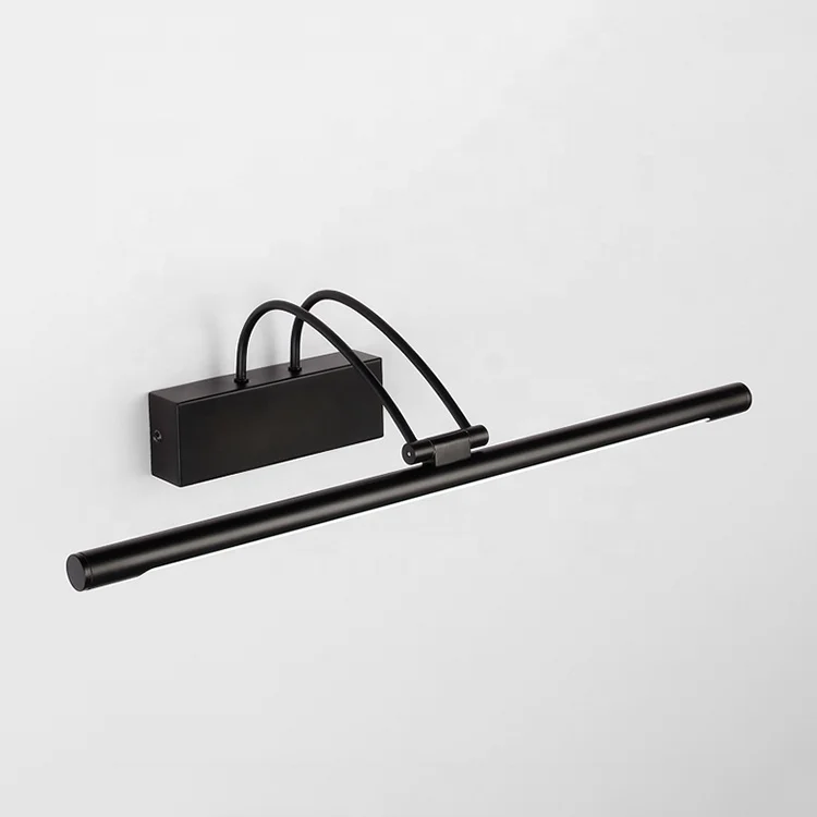 Anti-rust Matte Black Bathroom Light Fixtures hotel adjustable universal head  lampe led mirror wall mounted picture light