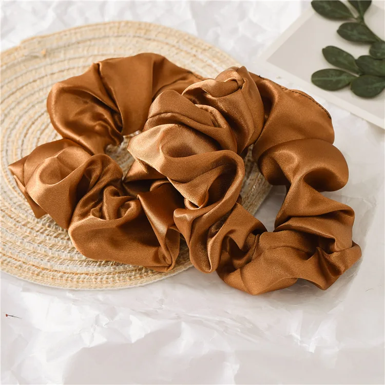Hair Elastic Silk scrunchy no crease Satin Hair Ties Elastic Ponytail hair ties scrunchies