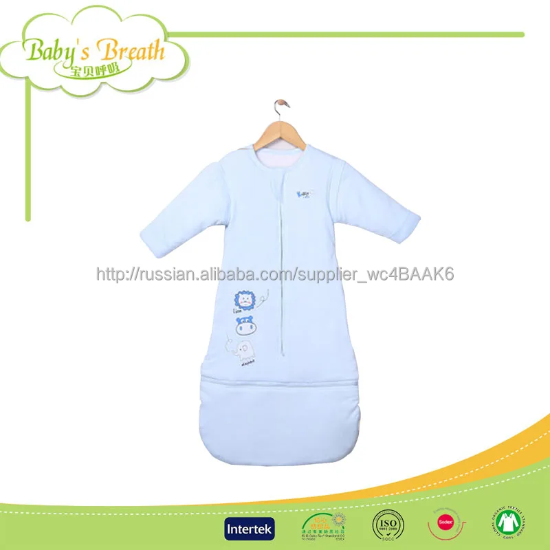 BSB065 гладкокрашеные эко-хлопка на молнии для gooze вниз ребенка спальный мешок