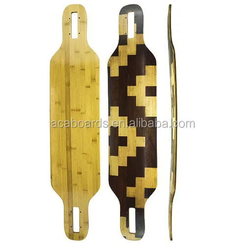 wholesale any shape blank longboard deck in bamboo for electric skateboard