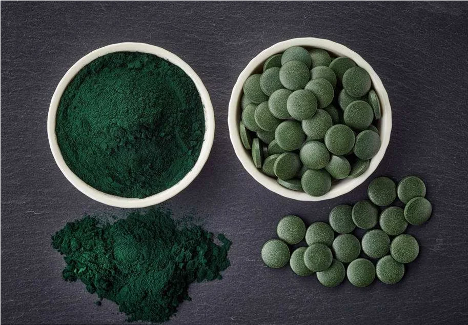High Quality 100% Pure Organic Spirulina 65% Protein Powder Calcium Effervescent Tablets