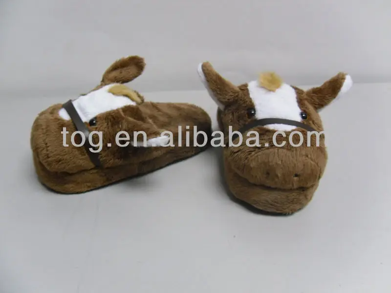 Funny Plush Animal Horse Child Adult Slipper Manufacturer
