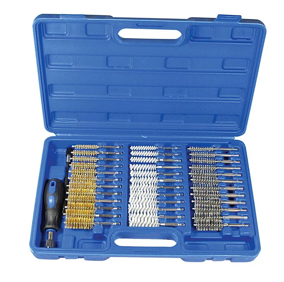 
38pcs Nylon Stainless Steel Wire Brass Brush Wire Tube Clean Engine Wire Tube Cleaning Brush 