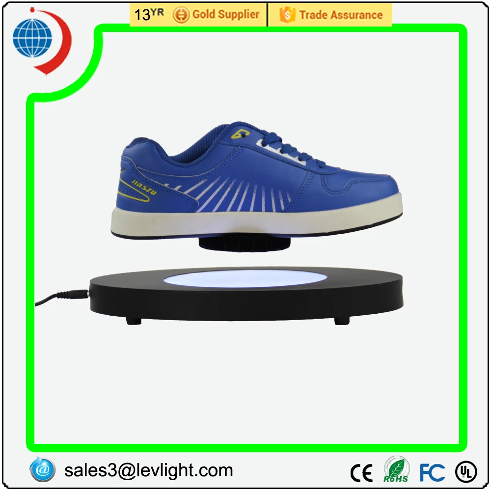 
Acrylic Material levitation platform with LED light for shoe hanger 