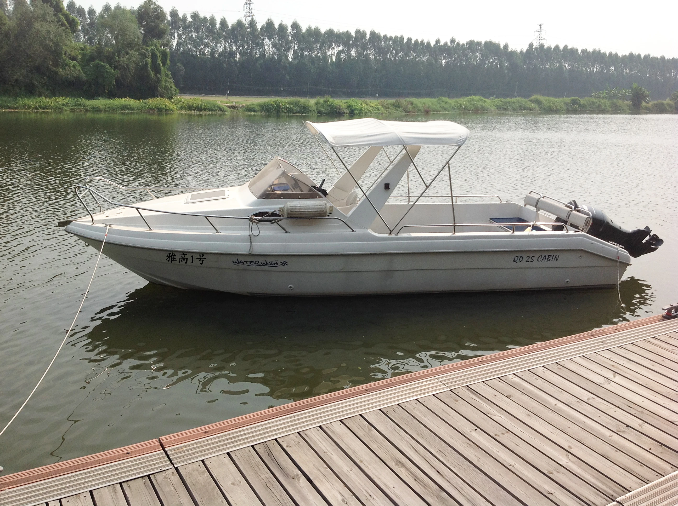 Hot Sale 7.65m Fiberglass Pleaure Speed Yacht