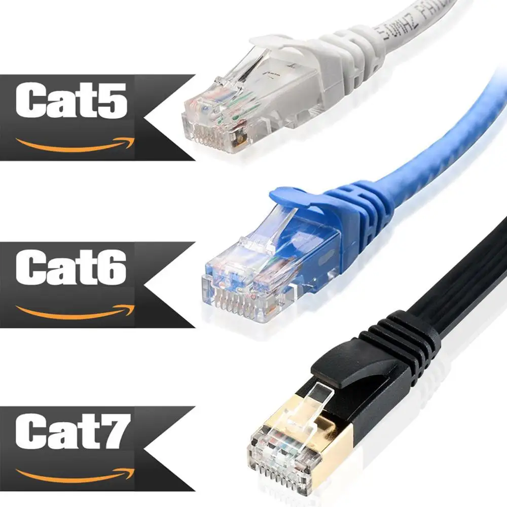 Экранированный плоский кабель Glory black network rj45