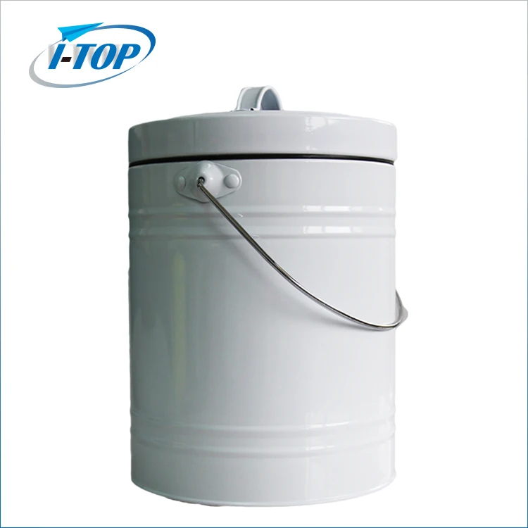 1.3 gallon New design white color compost bin/ stainless steel garbage bin/recycle bucket