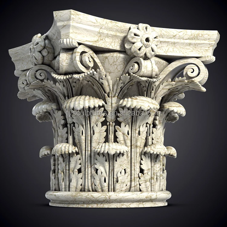 
classical Corinthian order style stone marble column for building hotel tower decoration  (60633516208)