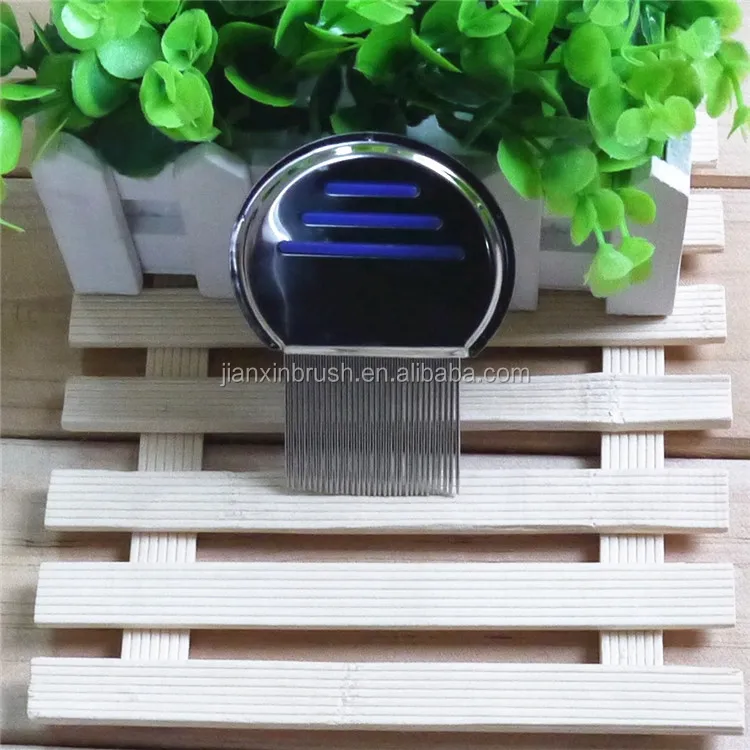 Накладные человеческие волосы, металлические гребни, круглая ручка, нержавеющая сталь, гребень для вшей