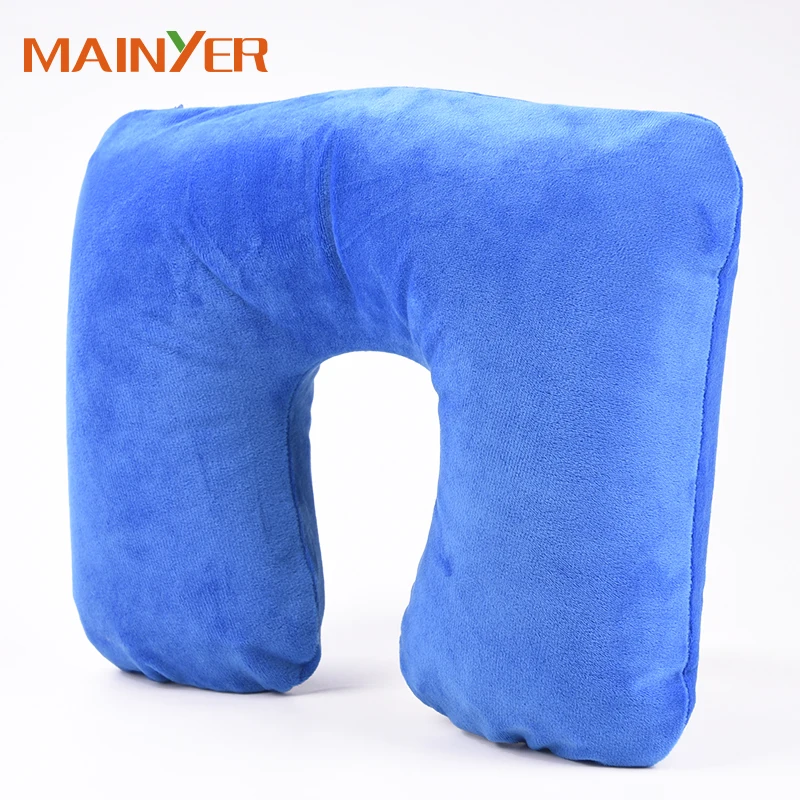 100% Polyester Cheap Inflatable Travel Neck Pillow