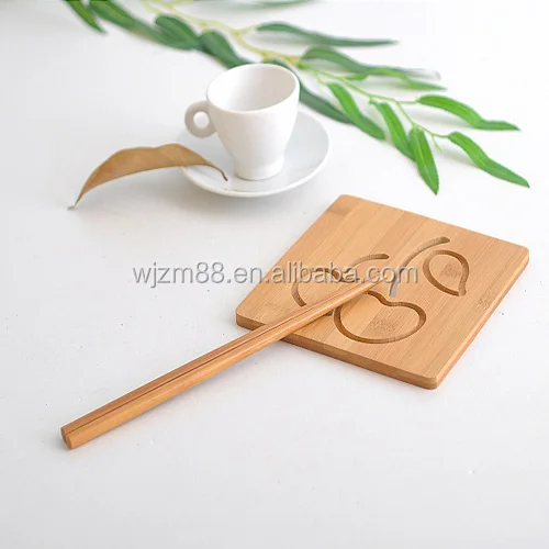bamboo trivet, bamboo heat insulation pad, heat place mat wholesale