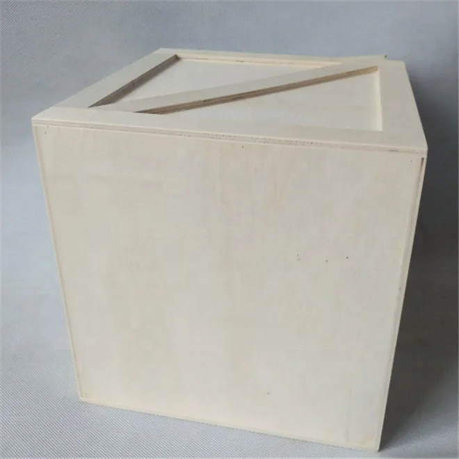 Industrial Style Wooden Packaging Box Plywood Mini Shipping Crate Man-Box Miniature Crate Product Boxes For Watch Beard Care Kit