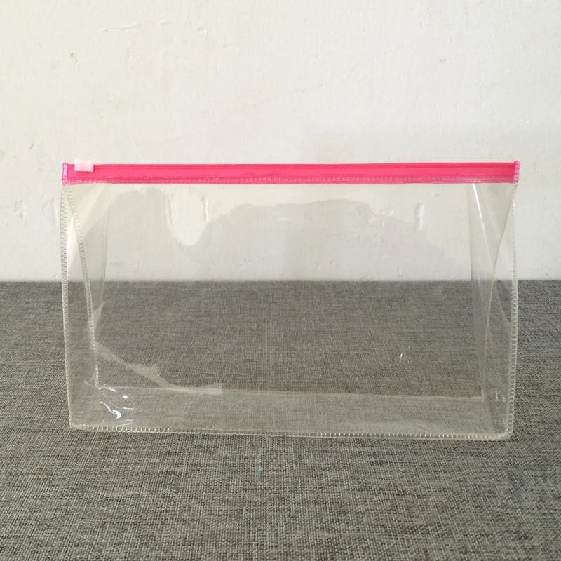 China Supplier   Waterproof Transparent Clear Cosmetic Zip lock Bag PVC Zipper Bag
