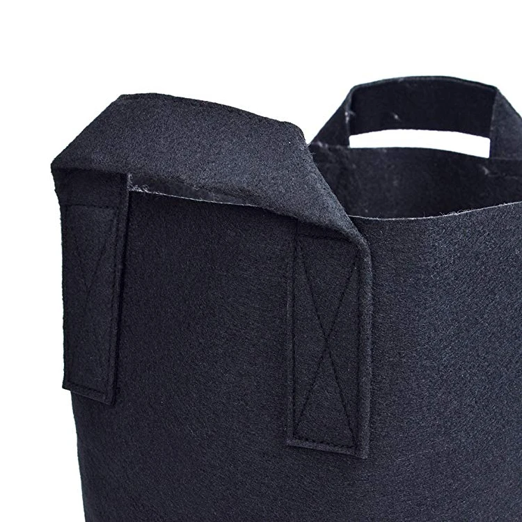 hotsales cheap 5 gallon black fabric grow bags plant containers smart felt flower pots