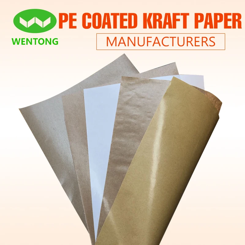 
Food packaging use water resistant kraft pe coated paper roll price cheap 