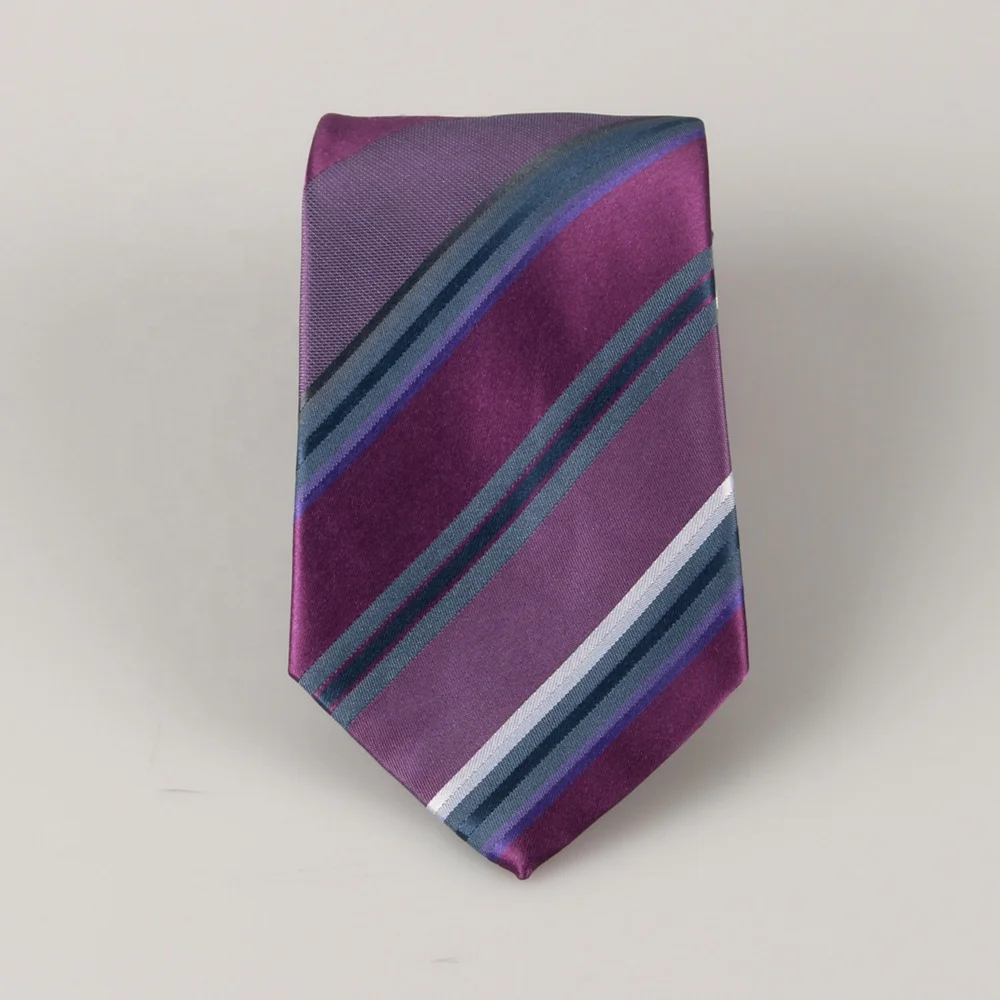 Разноцветный красный серый фиолетовый полосатый галстук для повседневного костюма деловые галстуки