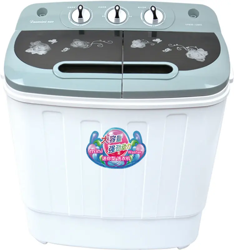 Semi-automatic mini twin tub washing machine