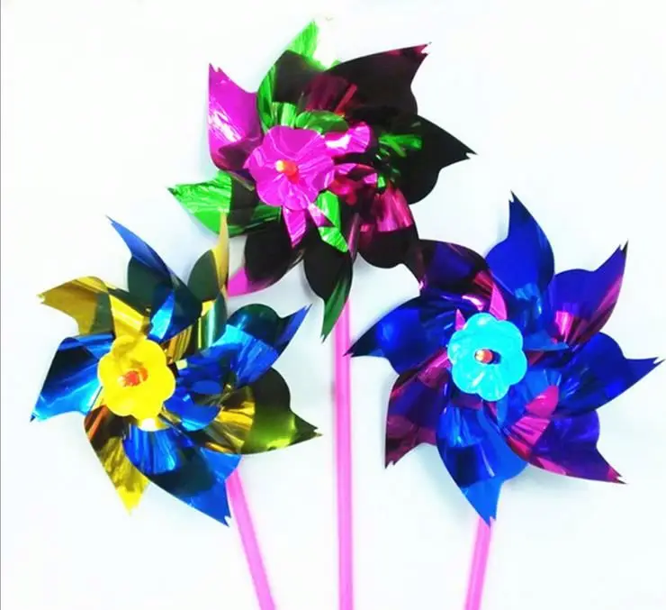 Пластиковые лазерные маленькие воспоминания игрушечные ветряные мельницы листы маленькие ветряные мельницы