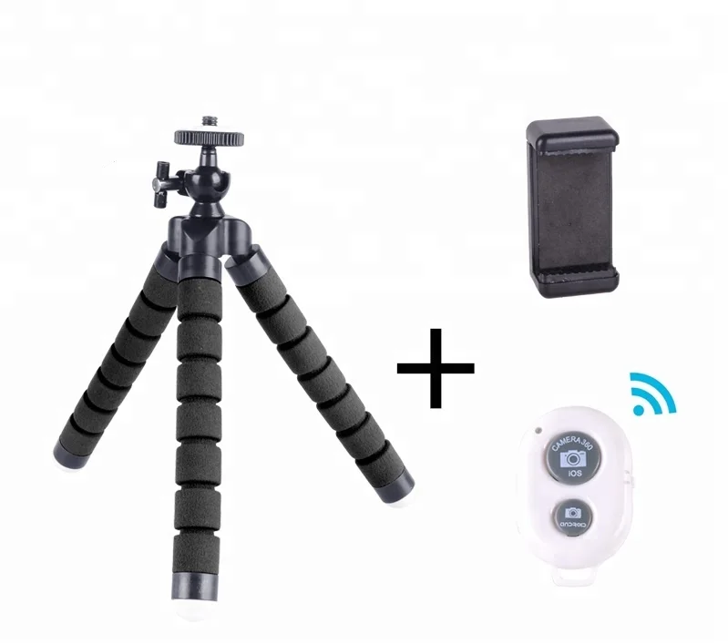 Kernel Cell Phone Tripod Stand - Flexible Tripod for iPhone or Android with Remote- Mini Tripod