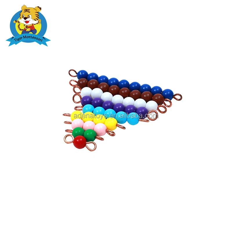 Wooden Educational toys Mathematics Montessori MaterialsTray for Colored Bead Stairs for wholesale