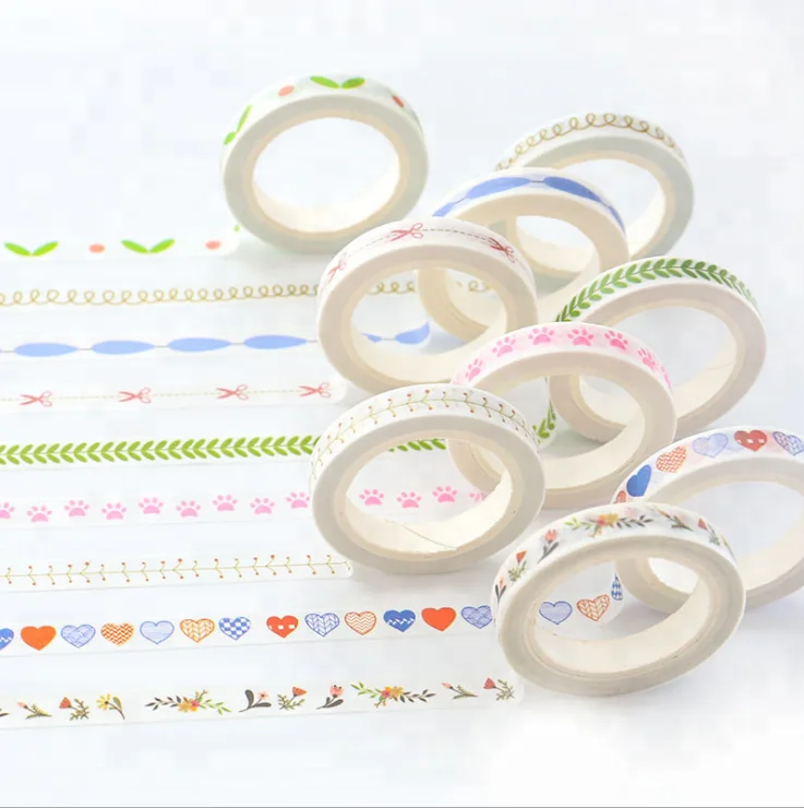 Learning & Office stationery Washi tape Fine decoration segmenting line Diaries sticker decoration Tearing no mark album