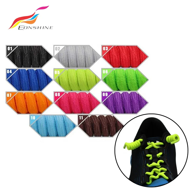 One Size Fits All Never Need Tying Trainer Colored Twister Elastic Spring Shoe Laces for Elderly
