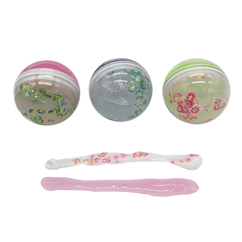 5cm Capsule Coloring Soft Unicorn Double Crystal Putty Slime Jelly Toy for Kids