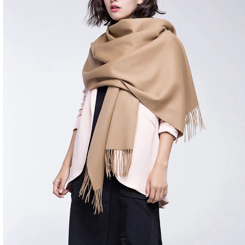 High Quality Women Super Soft Plain Viscose Pashmina Cashmere  Shawl