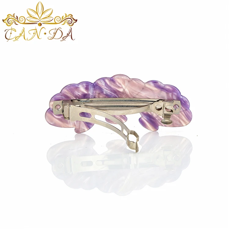 CANYUAN Fashion unique translucent triple shell acrylic Korea barrette women hair accessories colorful hair accessories