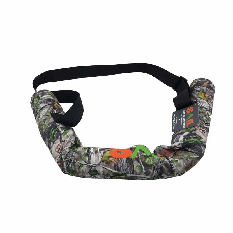 Insulated Long 6 Pack Beer Tube Neoprene Camo Sling Can Cooler