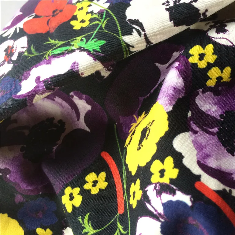 High quality digital print types of linen fabric made in china factory