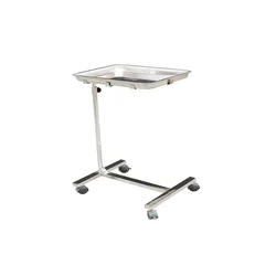 MK-S19 Medical Portable Folding Hydraulic Foot Pedal Mayo Stand With Tray Stainless Steel For Surgical