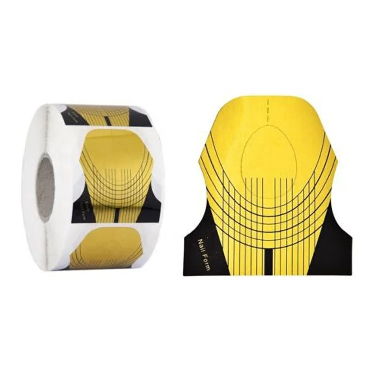 Индивидуальный дизайн, 500 шт./рулон, синие и серебряные подковы, точные многоразовые акриловые наклейки, моделирующий Гель-лак, форма для наращивания ногтей