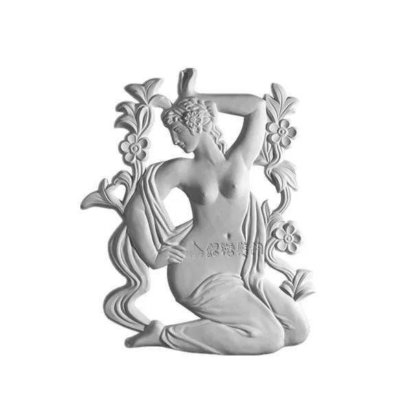 Interior Wall Decoration Waves Brick Shape Gypsum Relief Board