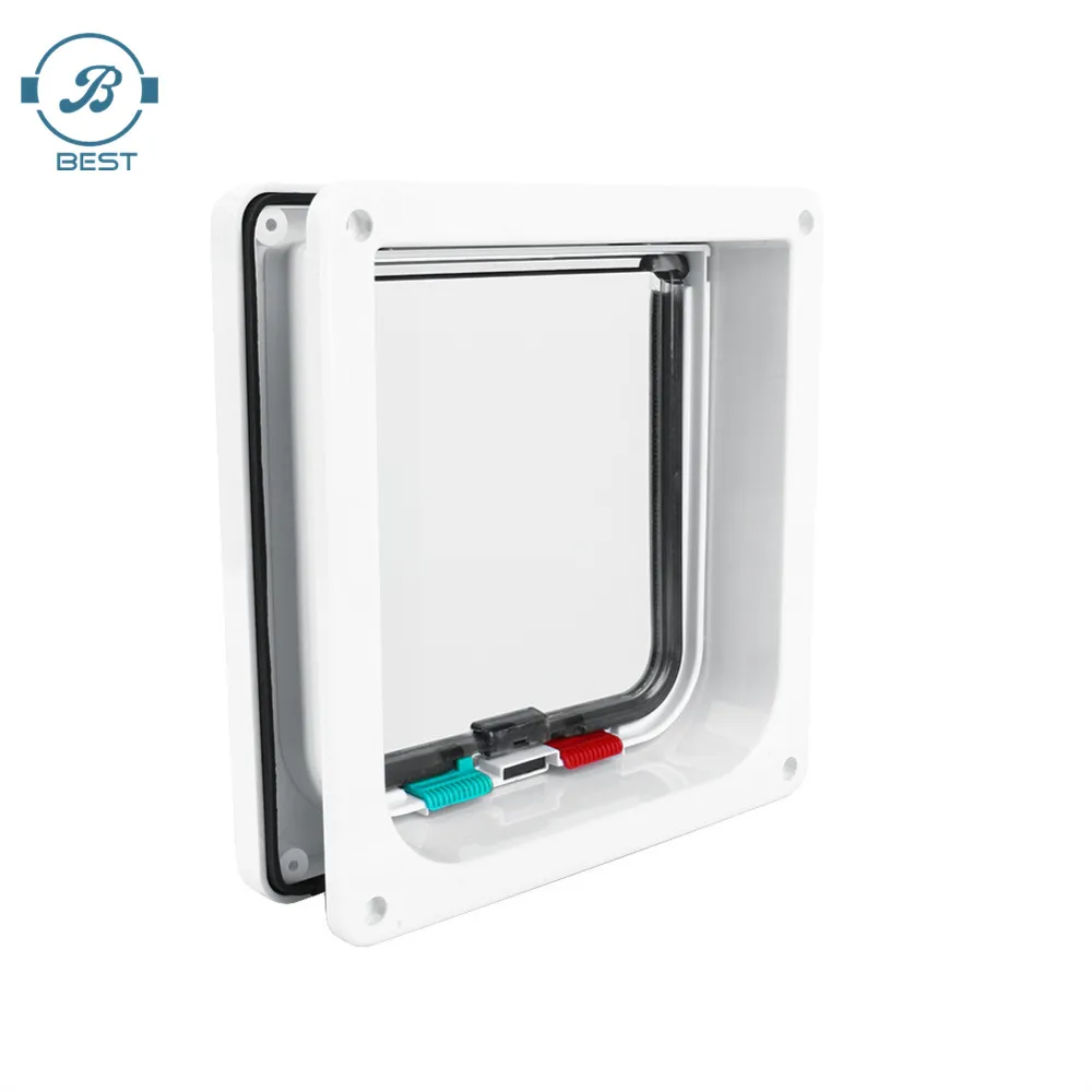 2020 ABS pet flap interior cat walk door for screen curtain round large dog cat flap door microchip