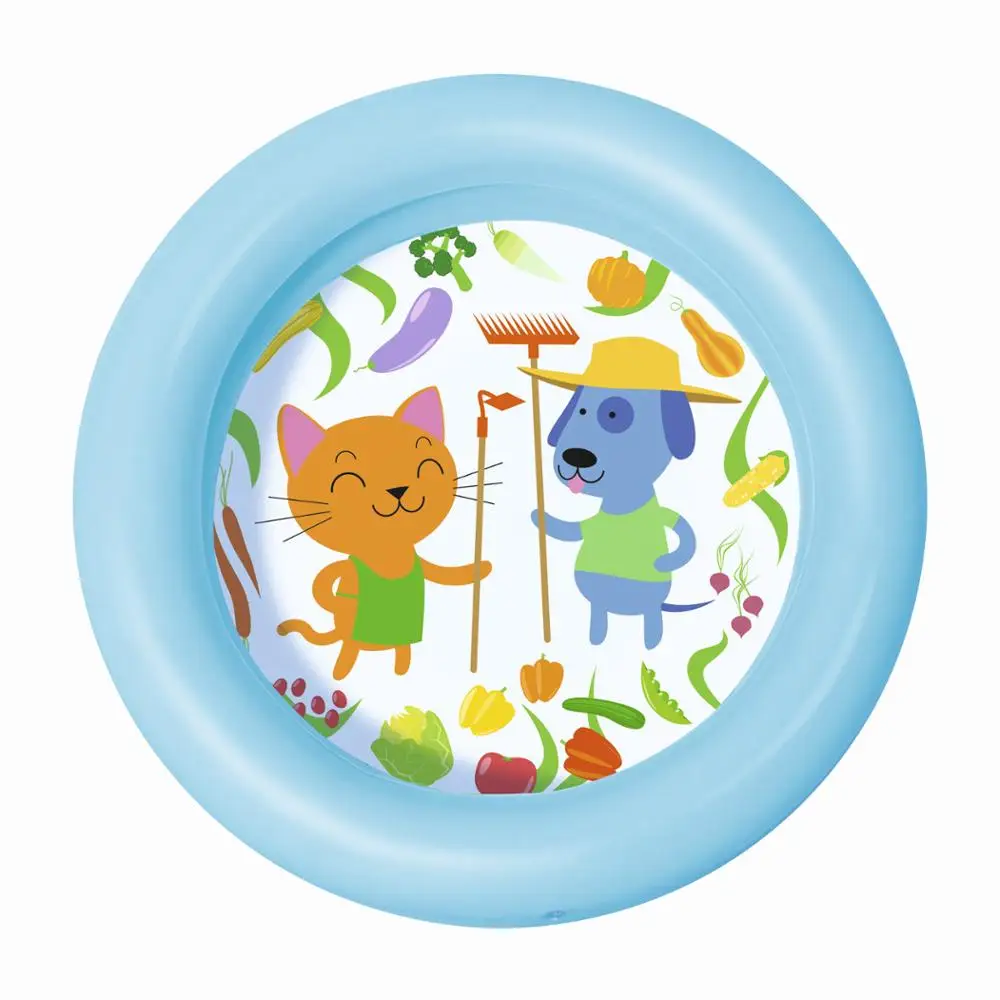 Bestway 51061 Round 2-ring Kiddie Pool Kids Plastic Swimming Pool 61cm*H 15cm