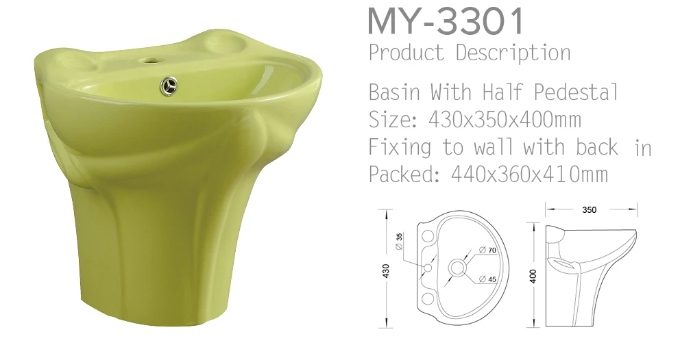 Sanitary Ware New Design Ceramic Bowl Green Frog Porcelain Wash Basin