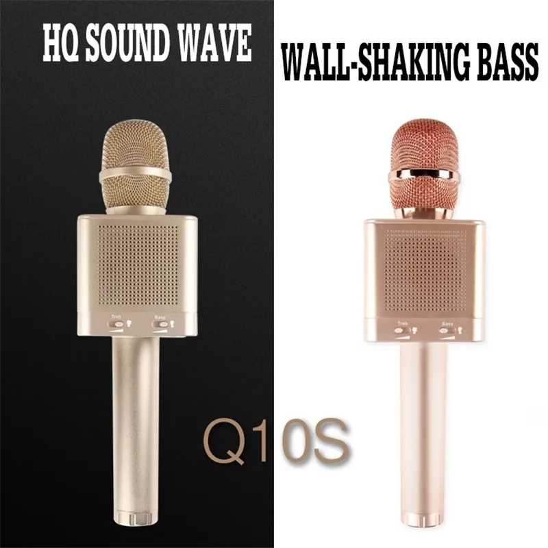 AICOO Handheld Echo Sound Reverb Automatic Matching All Metal Karaoke Q10S Wireless Microphone