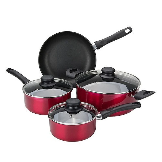 
Aluminum non-stick inner coating high quality cookware set 