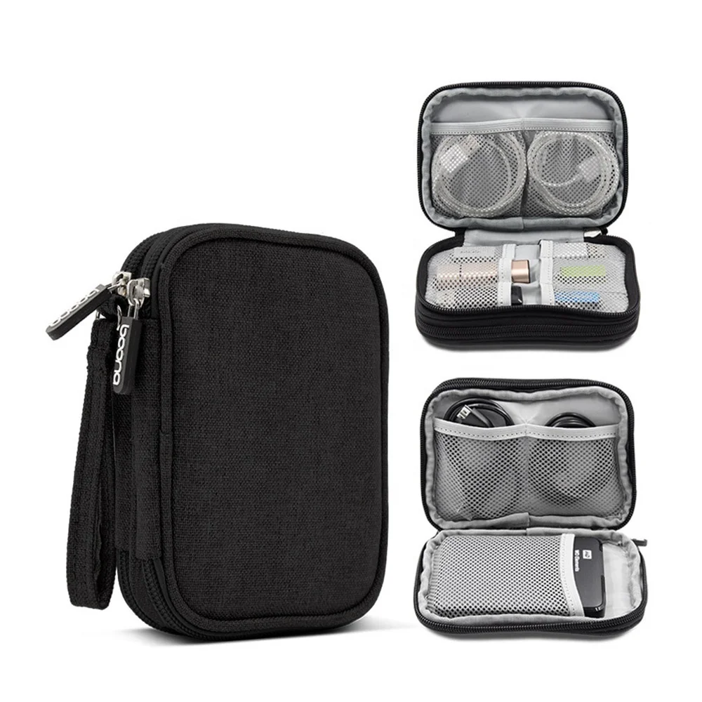 Small Electronics Accessories Travel Organizer Storage Bag for Hard Disk and USB Cable