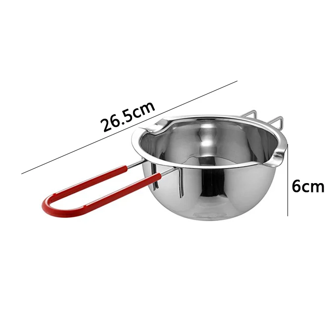 Stainless Steel Backing Tool Boiler Pot with Silicone Handle Butter Caramel Chocolate Melting Pot