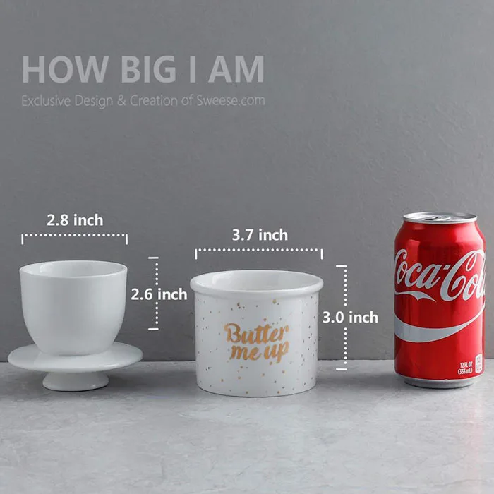 Bell Shape Ceramic Butter Keeper Butter Container